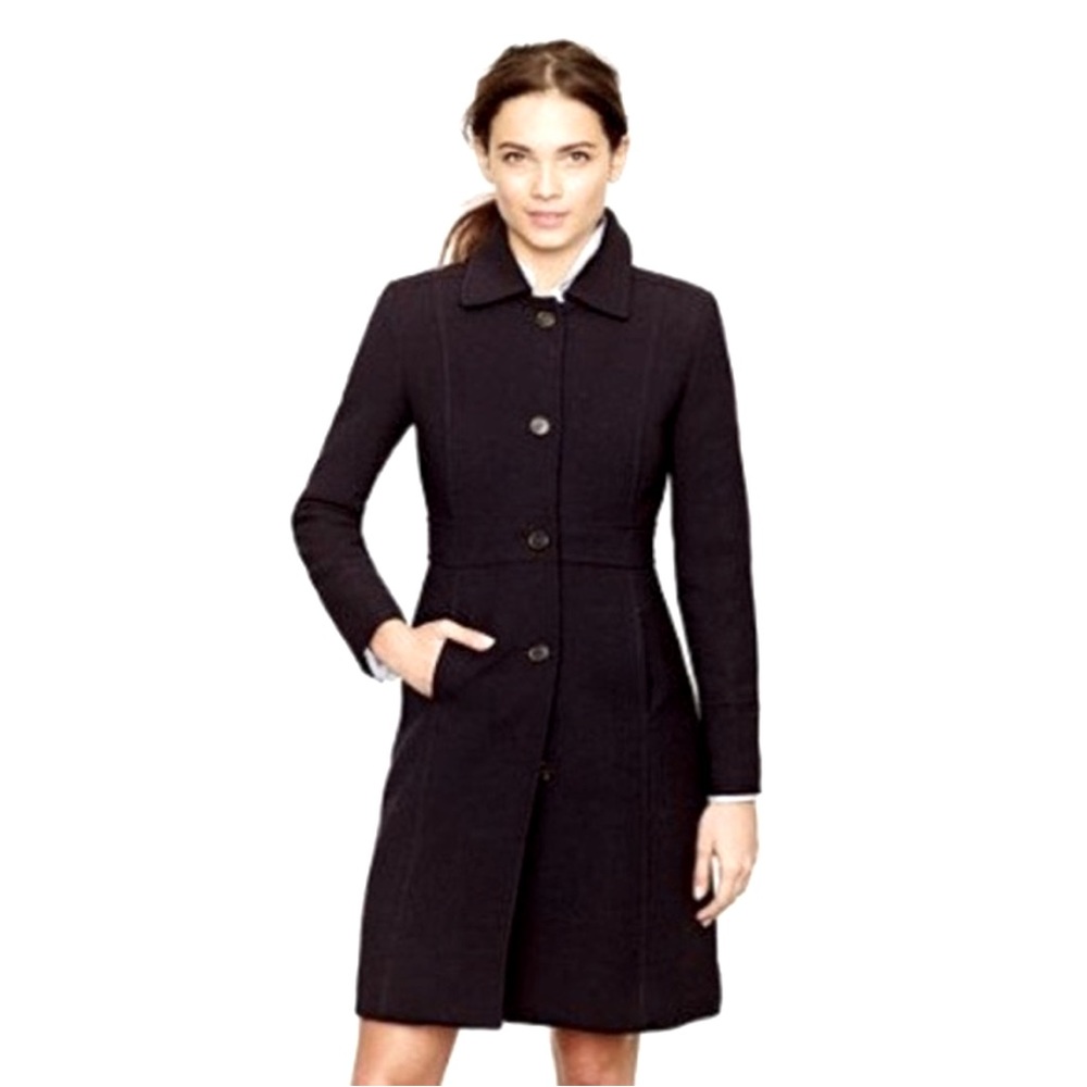 J Crew Lady Day Coat with Thinsulate Black Size 6